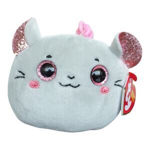 CATNIP the Grey Mouse TY Squish-A-Boo Plush Squishy (3-4 inches) New with Tag